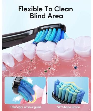 Dnsly Electric Toothbrush Heads 7 Pack Compatible with Fairywill FW-507/508/551/917/959 & ATMOKO HP126A - Black - Buy Online on GoSupps.com