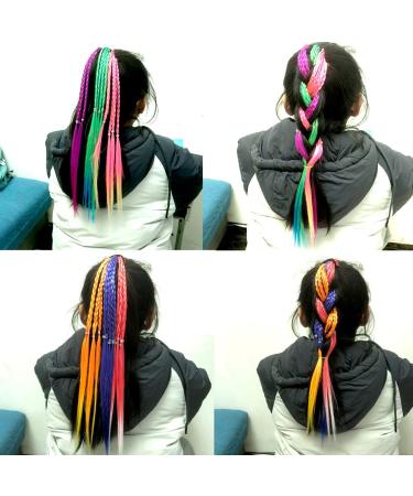 Colorful Hair Accessories for Girls - 12pcs Twist Braid Ponytail Hair Bands Headwear for Women and Kids - Buy Online on GoSupps.com
