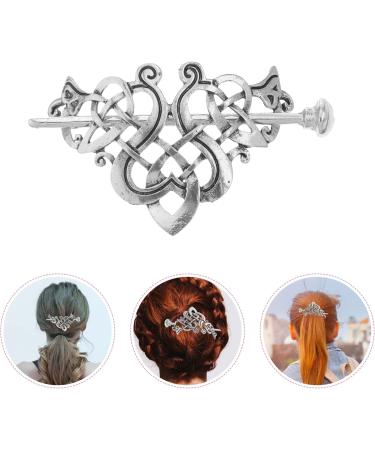 SHERCHPRY irish decor hair barrettes for thick hair wedding decoration retro decor hair jewelry hair Celtics Knots Hairpins crocodile skin hair stick silver hair vintage bracket woman - Buy Online on GoSupps.com