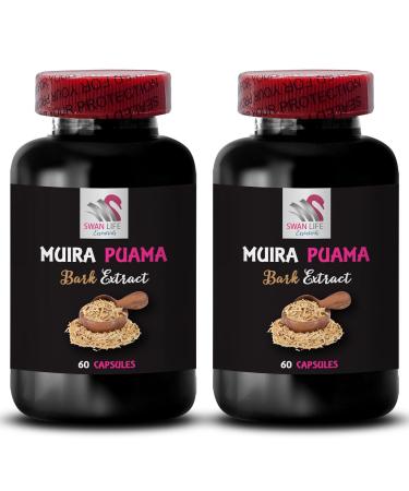 Mindset Support - MUIRA PUAMA BARK EXTRACT - Herbal Drive Activation Plant-Based Energy Source All-Day Boost Balanced Daily Lift Botanical Support Adventure Readiness 2 Bottles 120 Capsules