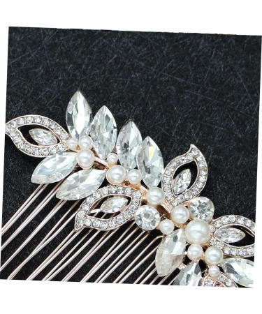 Housoutil Hair Comb for Women Rhinestone Bridal Comb Wedding Hair Accessory Hair Combs for Gold Hair Pin Gold Hair Comb Rhinestone Hair Comb Gold Headpiece Accessories Bride Rose - Buy Online on GoSupps.com