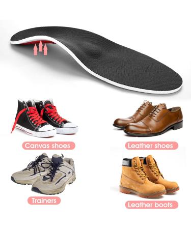 WLLHYF Plantar Fasciitis Relief Arch Support Shoe Inserts Insoles for Flat Feet High Arch Support Insoles for Men Women Orthotic Feet Heel Pain Shock Absorption Comfortable Insoles(UK7-11) - Buy Online on GoSupps.com