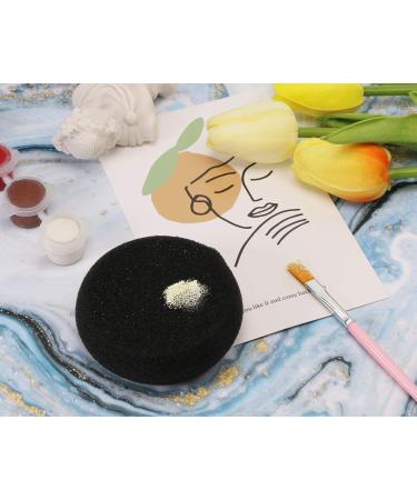 6PCS Round Foam Painting Sponges - Ideal for Acrylic & Watercolor Painting, Staining, DIY Crafts - Black - Buy Online on GoSupps.com