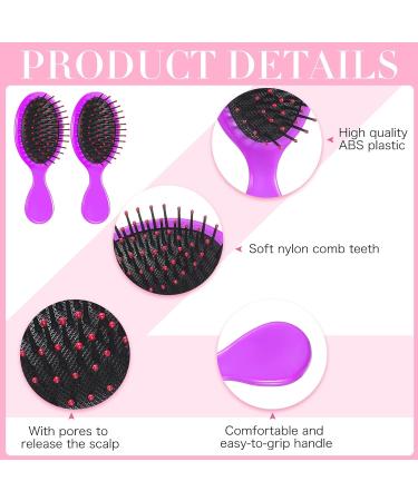 12 Pack Wet Hair Brush & Comb Set for Women Men Kids - Detangler & Detangling Travel Hair Brushes - Plastic Fine & Wide Combs for Curly Hair - Stylish Colors - Buy Online on GoSupps.com
