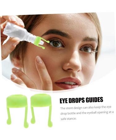 FOMIYES 14 Pcs Eye Drops Holder - Practical Silicone Bracket for Easy Eyedrop Application - Ideal for Elderly Extruder Eyes - Green Color - Buy Online on GoSupps.com