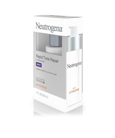Neutrogena Rapid Tone Repair Night Cream - Anti-Wrinkle Moisturizer with Retinol Vitamin C & Hyaluronic Acid 1 fl. Oz - Best for Face & Neck Repair - Buy Online on GoSupps.com