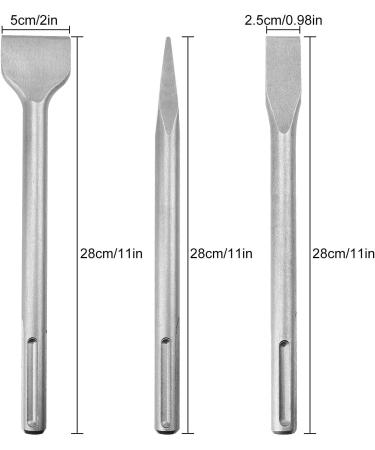 6-Piece SDS Max Chisel Set  CertBuy Concrete Drill Bit Set Rotary Hammer Bits Chisel Set Including Point Chisel  Flat Chisel and Scaling Chisel - Buy Online on GoSupps.com
