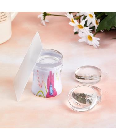 Niceneeded Nail Art Schaber-Set: 1 Nail Stamp & 4 Clear Stamps for DIY French Smile Line Art - Buy Online on GoSupps.com