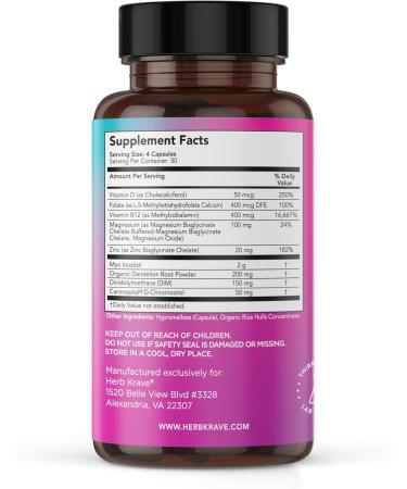 Herb Krave Cyster Glow 9-in-1 Women s Inositol Complex Myo & D-Chiro Inositol 40:1 Pharmacist-Formulated Daily Wellness Support. - Buy Online on GoSupps.com