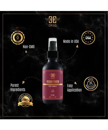 Vegan Youth Serum 2 Oz - Aloe & Retinol for Brightened Even Skin Texture | Paraben Free Non-GMO Made in USA - Buy Online on GoSupps.com