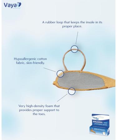 Vaya Medical Toe Straightener Toe Crest Hammer Toe Corrector Polyurethane Foam Cotton Left 1 Piece - Buy Online on GoSupps.com