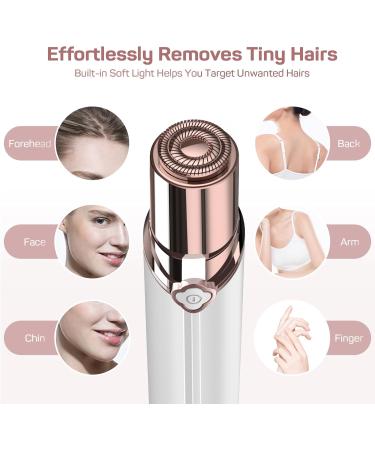 Gurelax Face Hair Remover for Women - Rechargeable Facial Razor with 4 Replacement Heads | Pain-Free Hair Removal for Cheeks Chin & Arms (2023) - Buy Online on GoSupps.com