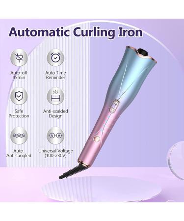 SunshineFace Automatic Hair Curler for Long Hair Rotating Curling Iron Curling Wand with 4 Temps 3 Timer Settings Auto Shut-Off for Hair Styling - Buy Online on GoSupps.com