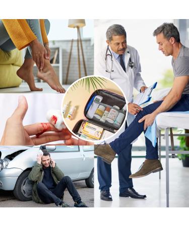 Chenkee Waterproof 3-Piece Medication Bag Set | Large Capacity First Aid Storage for Home Office & Travel - Gray - Buy Online on GoSupps.com