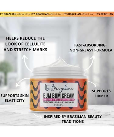 Bum bum Cream Firming & Lifting Body Cream for Cellulite and Stretch Marks With Natural Brazilian Extracts 8oz Smooth Hydrate & Tighten Skin All Skin Types - Buy Online on GoSupps.com
