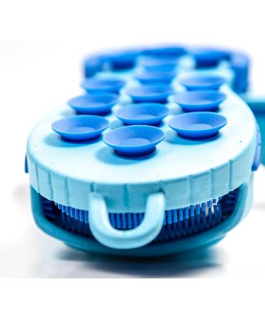 Squeaky Clean Feet Foot Scrubbers - Silicone Foot Massager and Cleaner for Shower Exfoliation - Non Slip Suction Cups - Unisex Foot Care (Blue) - Buy Online on GoSupps.com