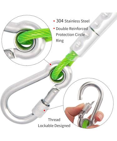 Green Dog Tie Out Cable Lead With Steel Buckle 3/6/9/15m Dog Runner Cable with Swivel Hook Dog Leash Run Tether for Yard Outdoor Camping for Dogs Pets Up to 500 LB(3m) 3M Green - Buy Online on GoSupps.com