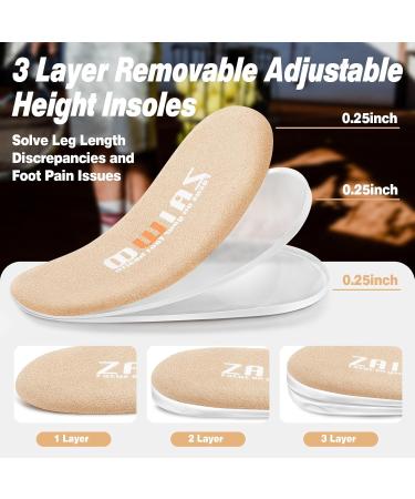 Buy Heel Lift Insoles - Height Increase Shoe Lifts for Men & Women | Relieve Heel Pain & Fix Leg Length Discrepancy - Buy Online on GoSupps.com