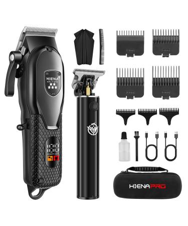 Professional Hair Clippers Set for Men Cordless Hair Cutting Kit Barber Kit Rechargeable Clippers and Trimmers Set Clipper Set for Barbers with LED Display Gifts for Men Gray