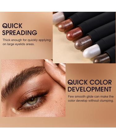  G n rique Cream Eyeshadow 8-Piece Cream Eyeshadow Stick Set Even Adherence Formula Highlighter Shimmer Creamy Liner Versatile Makeup for Women and Girls Holiday Beauty Necessity - Buy Online on GoSupps.com