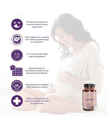 Inositol Myo & D-Chiro PCOS 4100MG Vegan Capsules - Hormonal Balance & Fertility Support - Preconception, Pregnancy & Ovarian Health - 9-in-1 Formula with Inositol, Folate, Chromium, Zinc, VIT B6, B12 & D3 - No Flavor (Vegan Capsules) - Buy Online on GoSupps.com