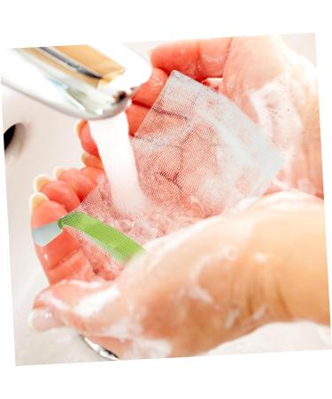 Outanaya 3pcs Foaming Net Soap Exfoliating Mesh Soap Saver Bag Facial Cleaning Soap Bag White Pe - Buy Online on GoSupps.com