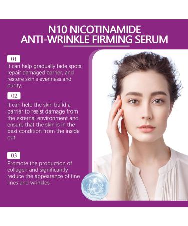 Niacinamide Serum 10% Anti Wrinkle Firming Serum Niacinamide Facial Moisturizing Essence 10% Brightening Dark Spot Correcting Glow Serum Repair Damaged Barrier Minimises Pore Fine Lines - Buy Online on GoSupps.com