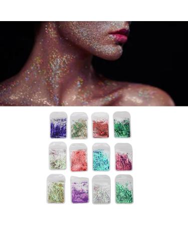 12 Colors Chunky Holographic Body Glitter Gel - Face Nail Art & Halloween Sparkles - Buy Online on GoSupps.com