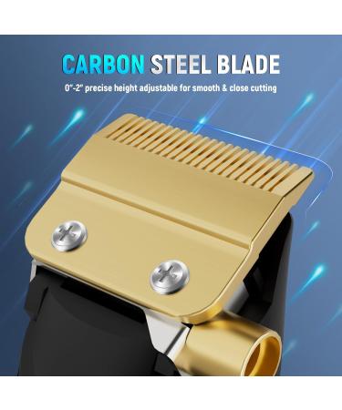 KIKIDO Hair Clippers for Men + T-Blade Trimmer Kit Rechargeable Barber Trimmer with LCD Display & Guide Combs for Hair Cutting Cordless Hair Clipper for Men Professional Clippers Set for Home Use Black - Buy Online on GoSupps.com