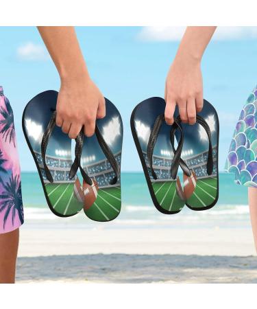 Shop Mnsruu American Football Stadium Ball Flip Flops - Stylish & Comfortable Sandals for Home Spa Travel | Unisex L Size - Buy Online on GoSupps.com
