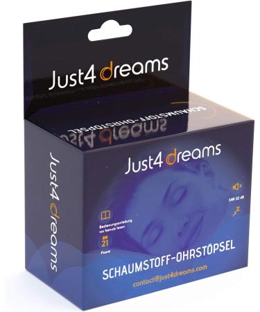 Noise-Suppressive Earplugs - Just4dreams 21 Pack | Comfortable Foam Earplugs for Sleeping Learning Working & Traveling - Hearing Protection & Noise Reduction - Buy Online on GoSupps.com