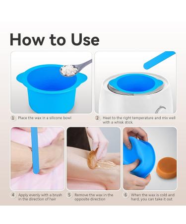 Silicone Wax Warmer Liner 2pcs - Non-Stick Insert for 16oz Electric Waxing Kit with Spatulas & Brushes - Reusable Wax Pot Replacement for Hair Removal - Buy Online on GoSupps.com
