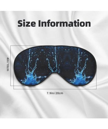 SSIMOO Tranquil Water Print Double-Sided Eye Mask | Soft Light Blocking Eye Cover for Better Sleep Quality - Black - Buy Online on GoSupps.com