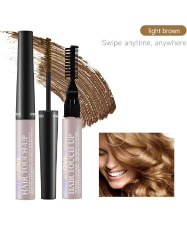 Root Touch Up Golden Brown Grey Hair Cover Up Beard Dye Hair Mascara Root Cover Up Semi Permanent Hair Dye Temporary Brush On Colour Waterproof Sweatproof Long-Lasting -3 Type Brushes(Gold Brown) light brown - Buy Online on GoSupps.com