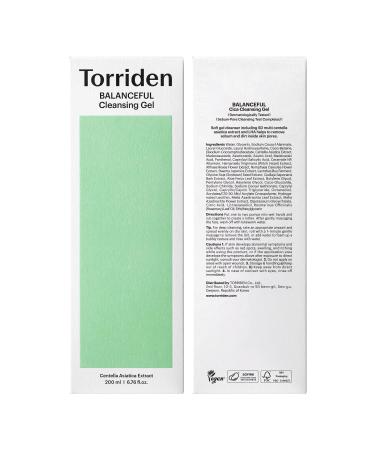 Buy Torriden BALANCEFUL Cica Cleansing Gel 6.76 fl. oz. Soothing Daily Facial Cleanser with 5 Centella Asiatica Extracts Hydrate and Calm Your Skin International Shipping Available - Buy Online on GoSupps.com