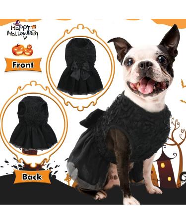 QBLEEV Dog Dress Dog Wedding Dress for Medium Dogs Bowknot Dog Wedding Attire Black Dog Dress Pet Dog Bride Costume Lace Tutu Skirt Halloween Dog Princess Dress Puppy Apparel Dog Formal Dress XXL Black XXL - Buy Online on GoSupps.com