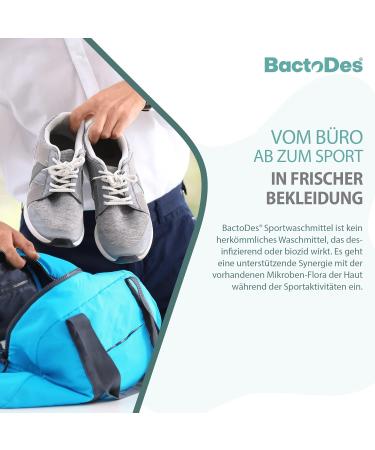 BACTODES BWash Sports Detergent 1L - Probiotic Liquid for Sports Clothing | Fresh Fragrance Sweat Protection Ideal for Outdoor & Functional Wear - Buy Online on GoSupps.com