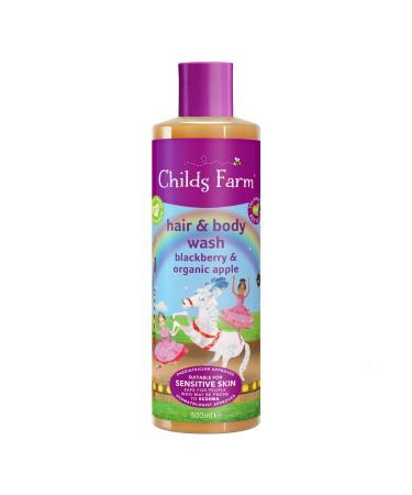 Childs Farm | Kids Hair & Body Wash 500ml | Blackberry & Organic Apple | Suitable for Dry Sensitive & Eczema-prone Skin 500 ml (Pack of 1) Blackberry & Organic Apple