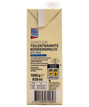 Buy Classic Line Semi-Skimmed Condensed Milk 4% Fat - 12 x 1000g | International Shipping Available - Buy Online on GoSupps.com