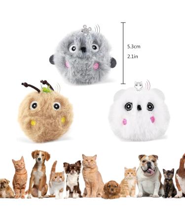 Buy Catal Balls - Interactive & Plush Cat Toys with Sound | 3 Colors Electrically Animated | Perfect for Playful Cats - Buy Online on GoSupps.com