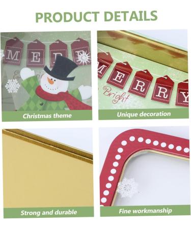 NUOBESTY 5 Pcs Christmas Tin Box Christmas Sto Christmas Cookie Tins The Christmas Tins Empty Snack Film - Buy Online on GoSupps.com