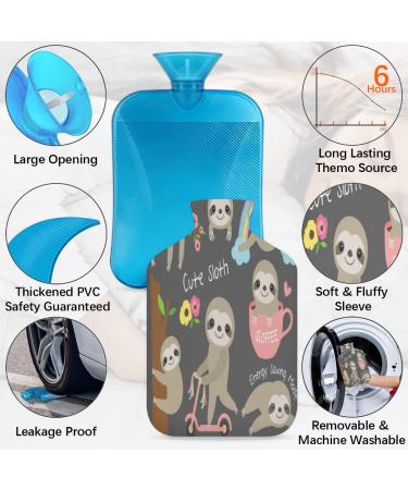 Cute Sloth Flower Heat Bottle 2L | Hand-Foot Warmers Pain Relief & Cold Therapy | Eco-Friendly PVC Bag - Buy Online on GoSupps.com