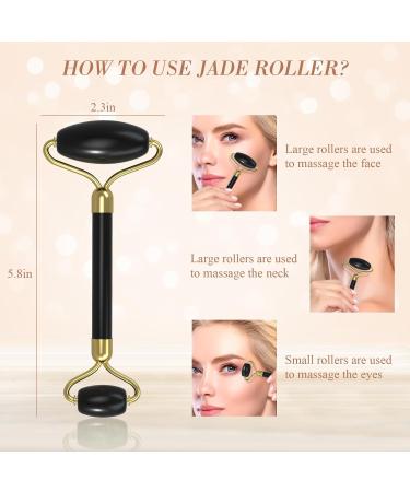 YLTNEUQER Jade Roller Gua Sha Set (Black) - Buy Online on GoSupps.com