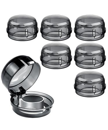6 pieces of gas stove button cover stove button cover for gas stove oven child locking button protection cover for baby safety oven lock transparent black
