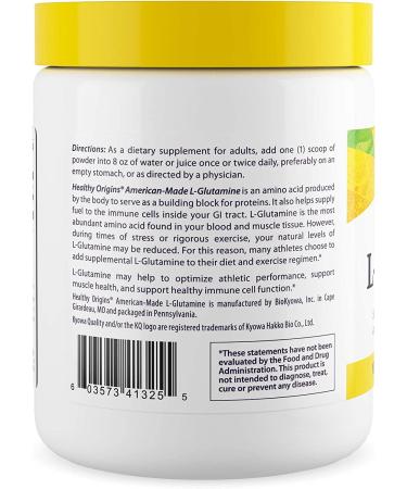 Healthy Origins L-Glutamine 10.6 oz - American-Made Non-GMO Supplement - Buy Online on GoSupps.com
