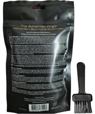 The Bohemian Kings Beard Dye for Men Midnight Black PPD and Ammonia Free Natural Beard Color for Sensitive Skin Plant Based and Chemical Free - Buy Online on GoSupps.com