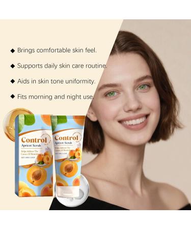 Daily Use Apricot Facial Scrub - Gentle Exfoliating Face Wash for Men & Women Deep Cleans Pores & Improves Skin Texture Hydrating & Non-Drying Formula 100g All Skin Types - Buy Online on GoSupps.com