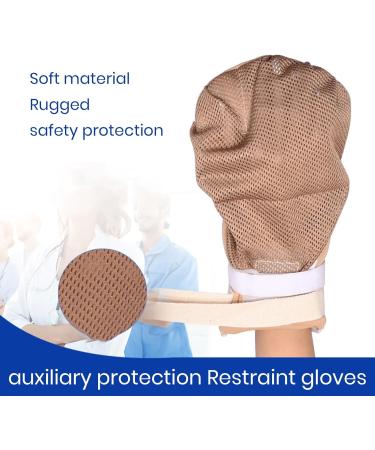 Porous Breathable Gloves Safety Buckle Gloves 1pc Anti-scratch Restraint Gloves Breathable Secure Design for Elderly Patients Right Hand - Buy Online on GoSupps.com