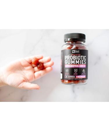 Probiotic Gummies for Adults and Kids (60 Count | 5 Billion CFU) w/Organic Berry Antioxidants & Vitamin C for Immune Support and Digestion gummy- Prebiotics and Probiotics for women Gummies - Buy Online on GoSupps.com