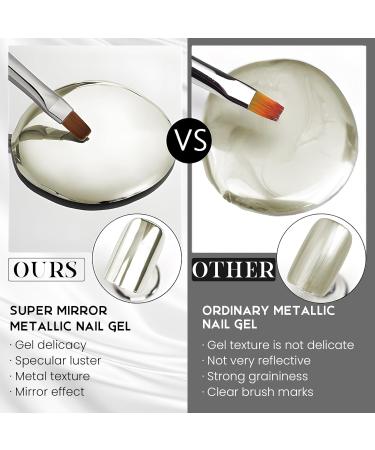 U-Shinein Metallic Nail Painting Gel Kit - Light Gold | Strong Reflection UV Gel with Brushes for Nail Art - Buy Online on GoSupps.com